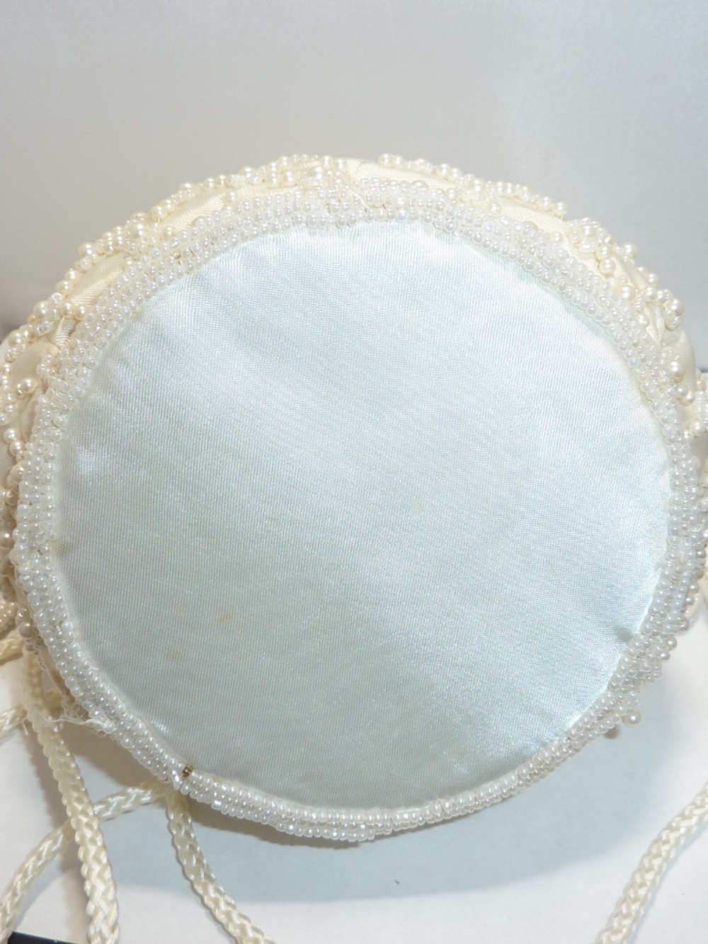Sashs Handmade Beaded Evening Bag white Crossbody Vintage Boho - Picture 9 of 12